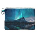 Aurora Borealis Mountain Reflection Canvas Cosmetic Bag (XL) View1