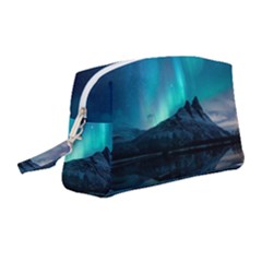 Aurora Borealis Mountain Reflection Wristlet Pouch Bag (medium) by Grandong