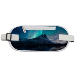 Aurora Borealis Mountain Reflection Rounded Waist Pouch by Grandong