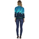 Aurora Borealis Mountain Reflection Women s One-Button 3/4 Sleeve Short Jacket View4