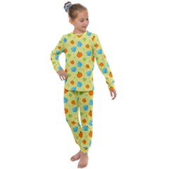 Pumpkin Pattern 4 Kids  Long Sleeve Set 