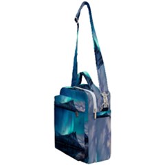 Aurora Borealis Mountain Reflection Crossbody Day Bag by Grandong