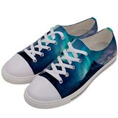 Aurora Borealis Mountain Reflection Women s Low Top Canvas Sneakers by Grandong