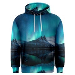 Aurora Borealis Mountain Reflection Men s Overhead Hoodie