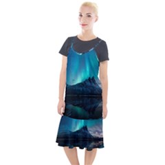 Aurora Borealis Mountain Reflection Camis Fishtail Dress by Grandong