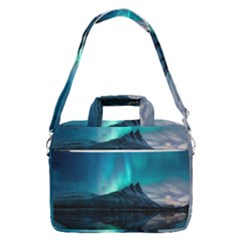 Aurora Borealis Mountain Reflection Macbook Pro 15  Shoulder Laptop Bag by Grandong