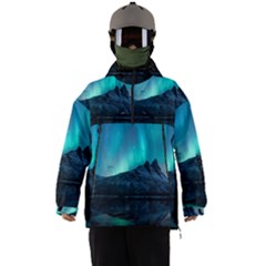 Aurora Borealis Mountain Reflection Men s Ski And Snowboard Waterproof Breathable Jacket by Grandong