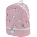 Cute Cat Cartoon Doodle Seamless Pink Pattern Zip Bottom Backpack View1