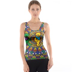 Dead Dancing Bears Grateful Dead Pattern Women s Basic Tank Top by Grandong