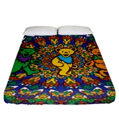 Dead Dancing Bears Grateful Dead Pattern Fitted Sheet (california King Size) by Grandong