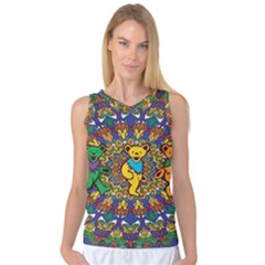 Dead Dancing Bears Grateful Dead Pattern Women s Basketball Tank Top by Grandong