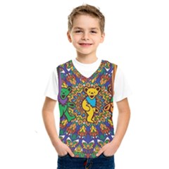 Dead Dancing Bears Grateful Dead Pattern Kids  Basketball Tank Top by Grandong