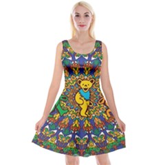 Dead Dancing Bears Grateful Dead Pattern Reversible Velvet Sleeveless Dress