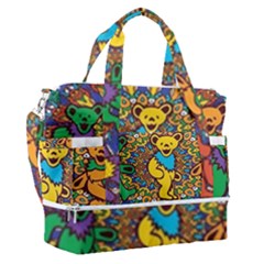 Dead Dancing Bears Grateful Dead Pattern Sports Shoulder Bag With Shoes Compartment by Grandong