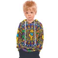 Dead Dancing Bears Grateful Dead Pattern Kids  Overhead Hoodie by Grandong