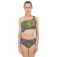 Dead Dancing Bears Grateful Dead Pattern Spliced Up Two Piece Swimsuit by Grandong