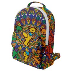 Dead Dancing Bears Grateful Dead Pattern Flap Pocket Backpack (small) by Grandong