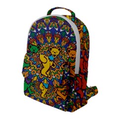 Dead Dancing Bears Grateful Dead Pattern Flap Pocket Backpack (large) by Grandong