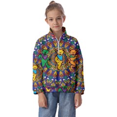 Dead Dancing Bears Grateful Dead Pattern Kids  Half Zip Hoodie by Grandong