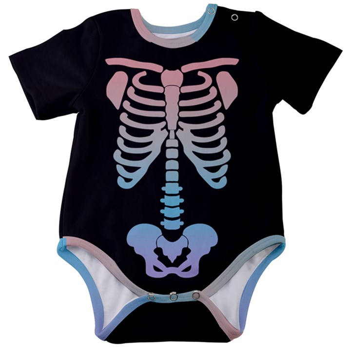 skeleton baby romper rainbow Baby Short Sleeve Bodysuit