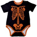 skeleton baby romper orange Baby Short Sleeve Bodysuit View1