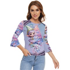 Christmas Elf Bell Sleeve Top