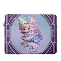 Christmas Elf 15  Vertical Laptop Sleeve Case With Pocket