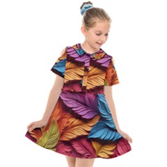 Autumn Kids  Short Sleeve Shirt Dress by zappwaits