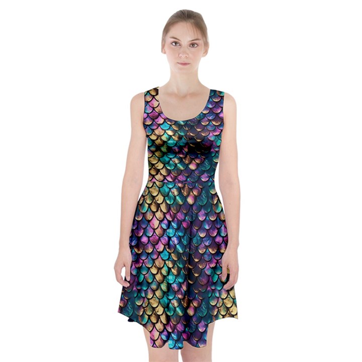 Rainbow Scales Racerback Midi Dress