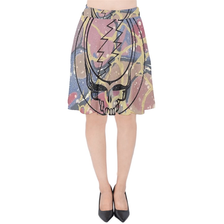 Grateful Dead Artsy Velvet High Waist Skirt