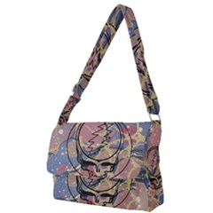 Grateful Dead Artsy Full Print Messenger Bag (l) by Bedest