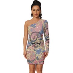 Grateful Dead Artsy Long Sleeve One Shoulder Mini Dress by Bedest