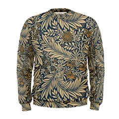 Brown Vintage Background Vintage Floral Pattern Men s Sweatshirt