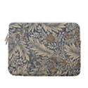 Brown Vintage Background Vintage Floral Pattern 13  Vertical Laptop Sleeve Case With Pocket View1