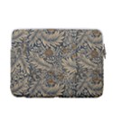 Brown Vintage Background Vintage Floral Pattern 13  Vertical Laptop Sleeve Case With Pocket View2