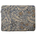 Brown Vintage Background Vintage Floral Pattern 17  Vertical Laptop Sleeve Case With Pocket View1