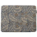 Brown Vintage Background Vintage Floral Pattern 17  Vertical Laptop Sleeve Case With Pocket View2