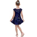 Blue World Map Starry Night Sky World Map Concept Art Kids  Cap Sleeve Dress View2