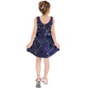 Blue World Map Starry Night Sky World Map Concept Art Kids  Sleeveless Dress View2