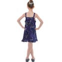 Blue World Map Starry Night Sky World Map Concept Art Kids  Overall Dress View2