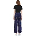 Blue World Map Starry Night Sky World Map Concept Art Women s Pants  View2