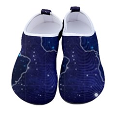 Blue World Map Starry Night Sky World Map Concept Art Women s Sock-style Water Shoes by Loisa77