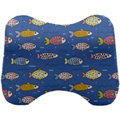 Sea Fish Blue Submarine Animals Head Support Cushion by Loisa77