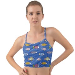 Sea Fish Blue Submarine Animals Mini Tank Bikini Top by Loisa77