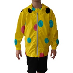 Moles Points Background Pattern Kids  Hooded Windbreaker