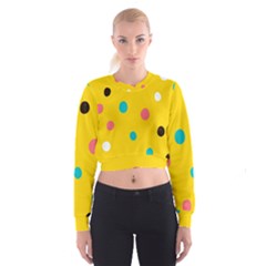 Moles Points Background Pattern Cropped Sweatshirt