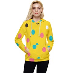 Moles Points Background Pattern Women s Lightweight Drawstring Hoodie