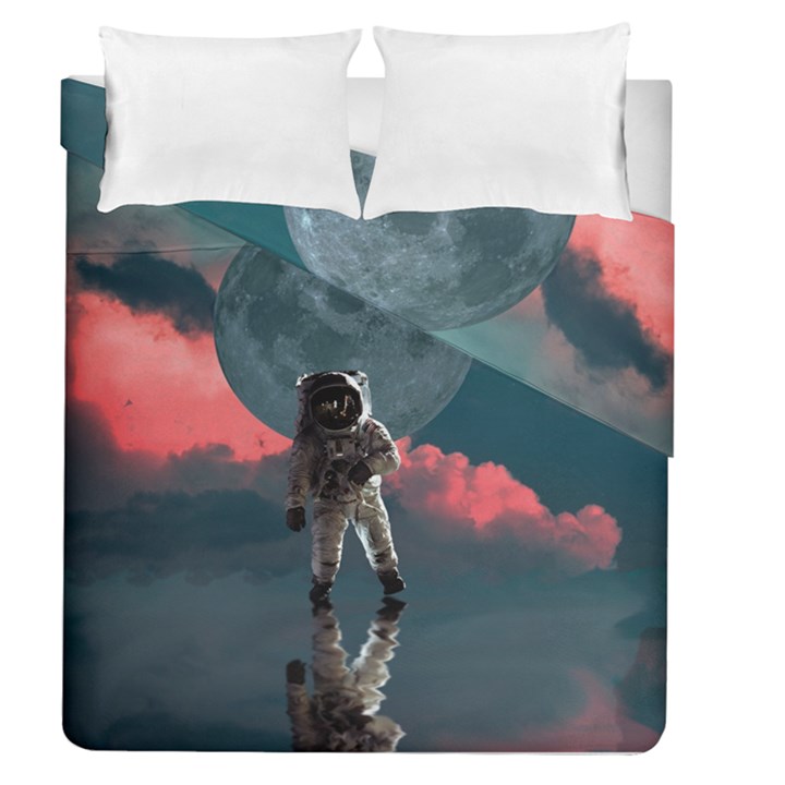 Astronaut Moon Space Nasa Planet Duvet Cover Double Side (Queen Size)