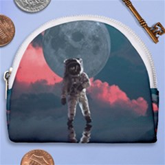 Astronaut Moon Space Nasa Planet Horseshoe Style Canvas Pouch by Loisa77