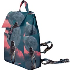 Astronaut Moon Space Nasa Planet Buckle Everyday Backpack by Loisa77